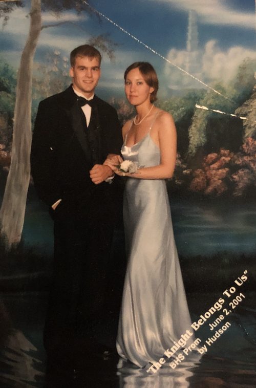 Michael and Raichelle at prom in 2001